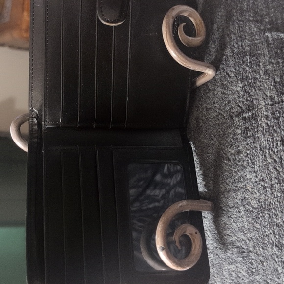 VTG Coach Black Leather, Bifold W Kiss-lock Coin Compartment - Picture 3 of 4